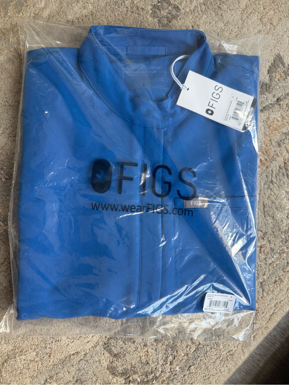NWT FIGS Royal Blue | Montex Mock Neck Top | Size S